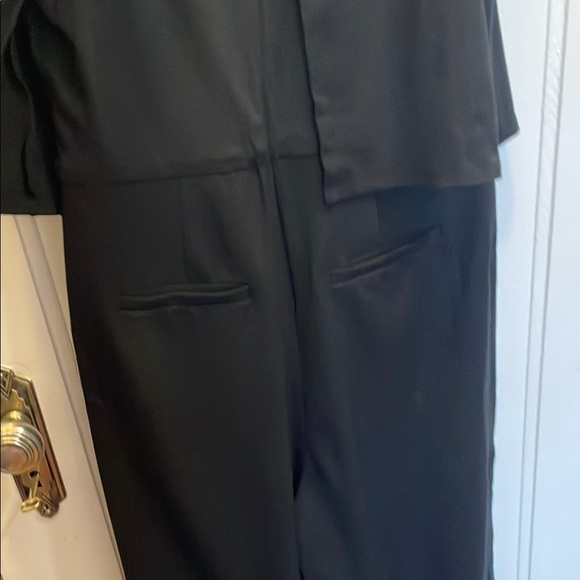 Anthropologie Like new!! Black Textured Palazzo Jumpsuit - Picture 9 of 10